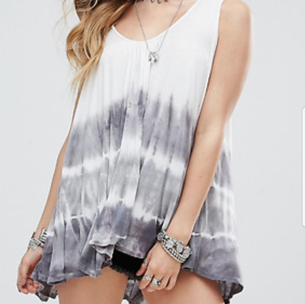 Anthro Free People Knit Tie Dye Tank Top - Picture 1 of 9